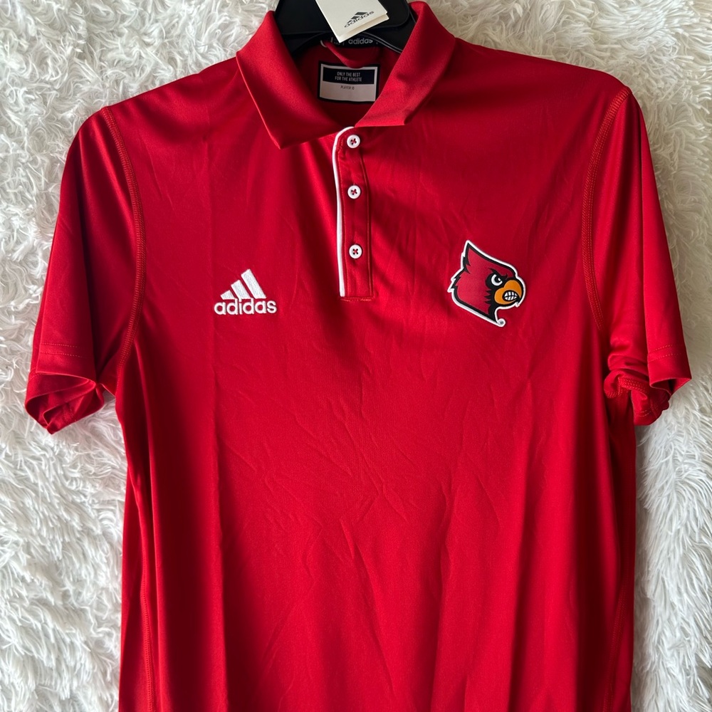New Louisville Cardinals adidas Ultimate 365 Polo - Red - medium size
